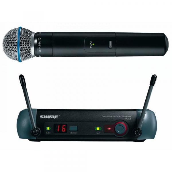 Microfone Sem Fio Shure PGXD24BR Beta 58 Digital Mão