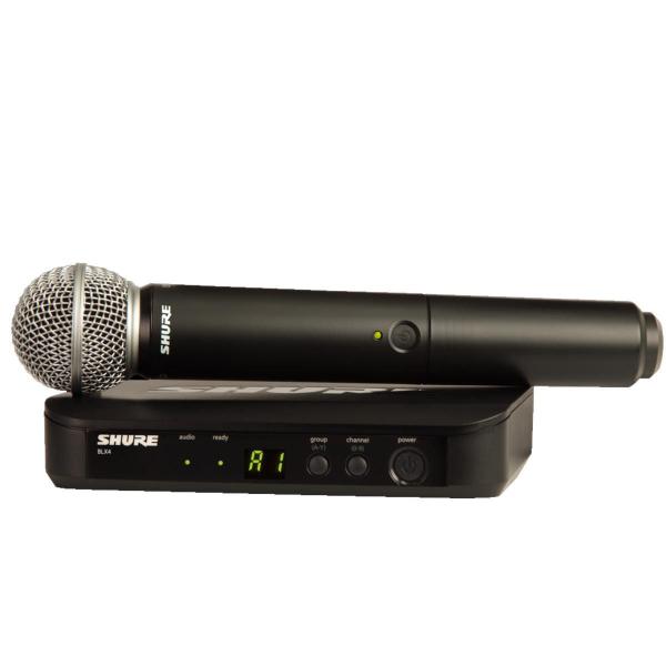 Microfone Sem Fio Shure Profissional Bastão BLX SM-58 BLX24RBR/SM58M15