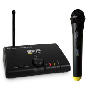 Microfone Sem Fio SKP UHF - MINI-I - com Fonte Inclusa - Bivolt