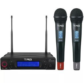 Microfone Sem Fio Tag Sound TG-8802 UHF com 2 Bastoes