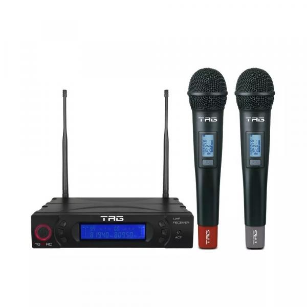 Microfone Sem Fio Tag Sound TG8802 Duplo Multi Canal - Tagima