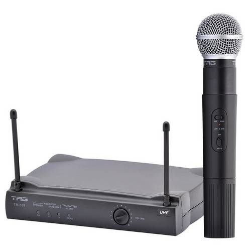 Microfone Sem Fio Tag Sound Tm559 Uhf, Handheld (De Mao) com Maleta