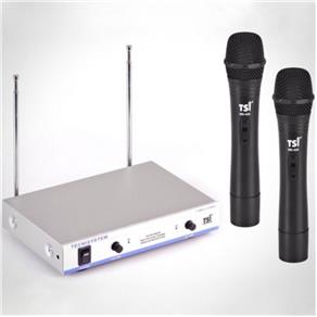 Microfone Sem Fio TSI MS425 VHF - Duplo de Mao