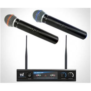 Microfone Sem Fio TSI UD-800-UHF Duplo em UHF