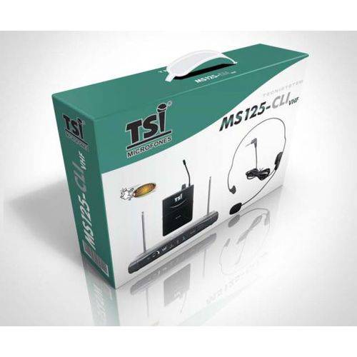 Microfone Sem Fio Tsi Vhf Headset Ms125-cli