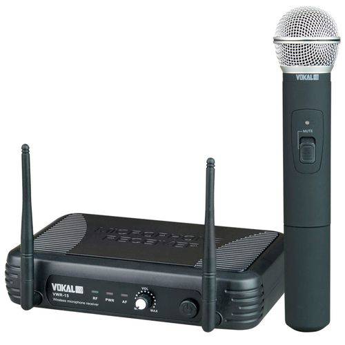 Microfone Sem Fio UHF Vokal VWR 15M