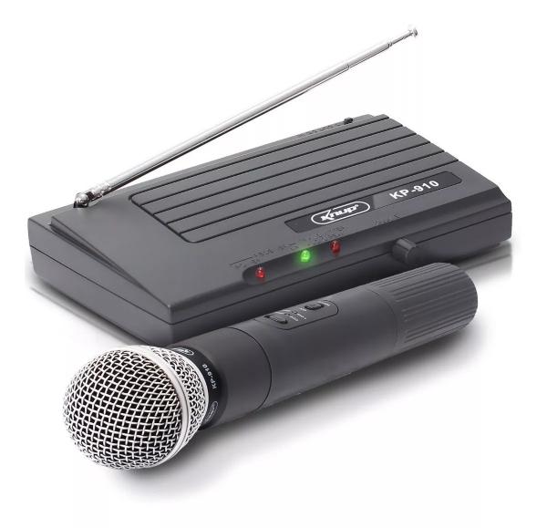 Microfone Sem Fio Uhf Wireless Bivolt Karaokê Profissional - Knup