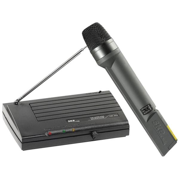 Microfone Sem Fio VHF655 Preto - SKP