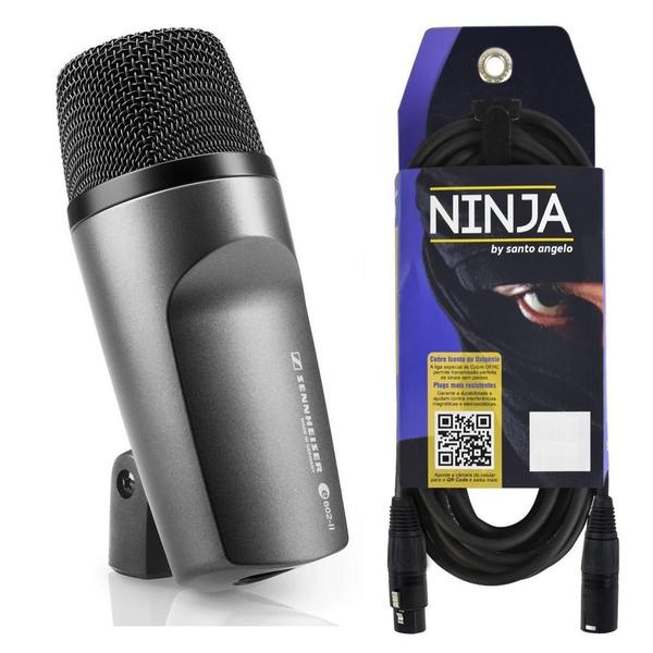 Microfone Sennheiser E602 II + Cabo XLR 4,5m Santo Angelo