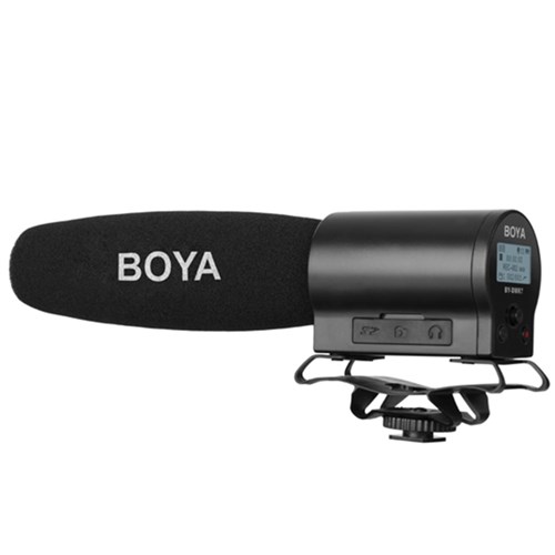 Microfone Shotgun Boya BY-DMR7 com Gravador de Flash Integrado