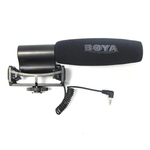 Microfone Shotgun Boya BY-VM02 Condensador Unidirecional para Câmeras e Filmadoras