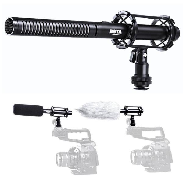 Microfone Shotgun Profissional Boya PVM1000L Direcional XLR 3Pinos