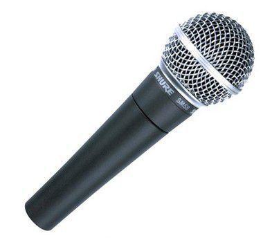 Microfone Shure Dinâmico Cardioide Sm58 para Voz Principal e Backing