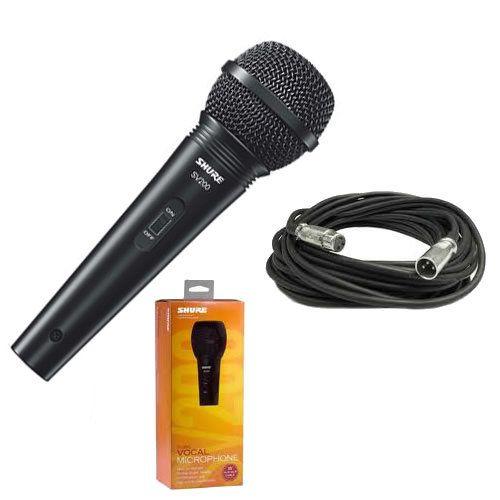 Microfone SHURE Dinâmico Unidirecional com Chave On/Off e Cabo XLR - SV200 - Vocal