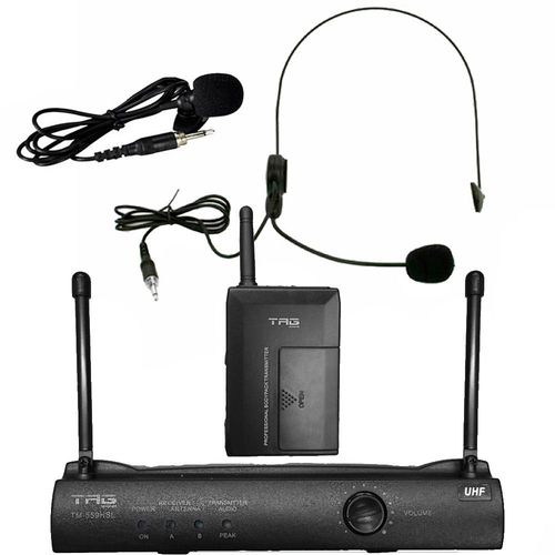Microfone Sistema Sem Fio TM559 Hsl Tagsound Headset, Lapela, Receptor, Bodypack, Fonte - TAGIMA