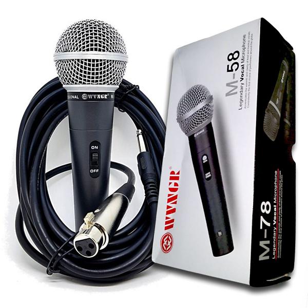 Microfone SM 58 Profissional com Cabo - Legendary Vocal Microphone - Sm-58