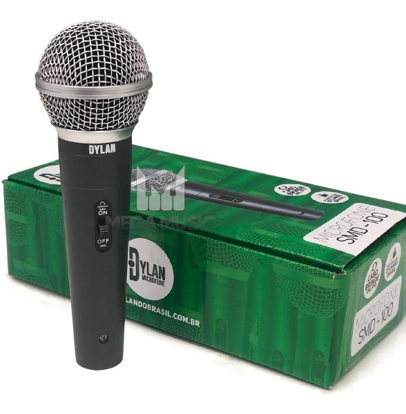 Microfone Smd-100 Vocal Dylan Dinâmico Brinde Cabo 3 Metros