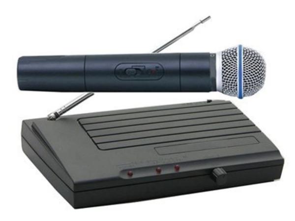 Microfone Sound Pro Sem Fio Sp200 Vhf