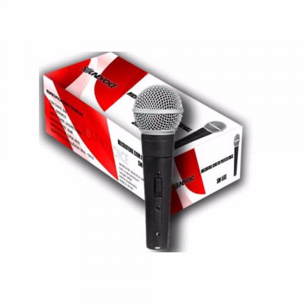 Microfone Soundvoice Sm-58s com Fio Dinâmico Chave-original - Sound Voice