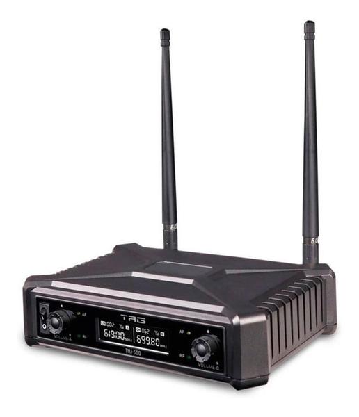 Microfone Tag Sound Sem Fio Duplo UHF TMJ-500