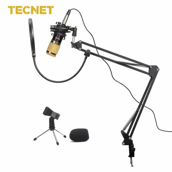 Microfone Tecnet BM800 Preto e Dourado