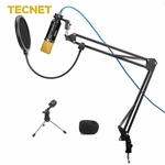 Microfone Tecnet - MK-F400USB Preto e Dourado