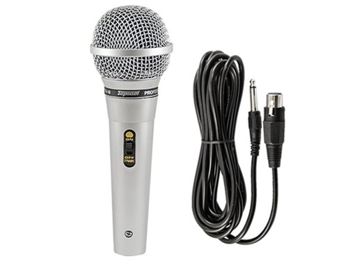 Microfone Topsom Ts10 Karaokê Prata