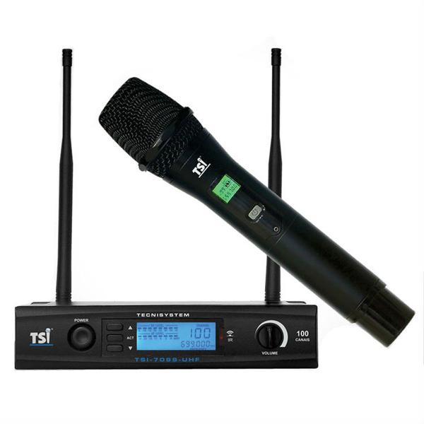 Microfone TSI Sem Fio Mão UHF Digital TSI UD7099