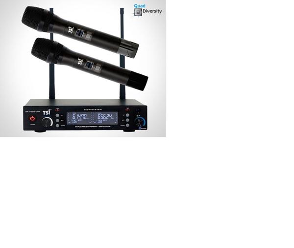 Microfone Tsi Uhf Br7000 S/ Fio Duplo Digital 279983