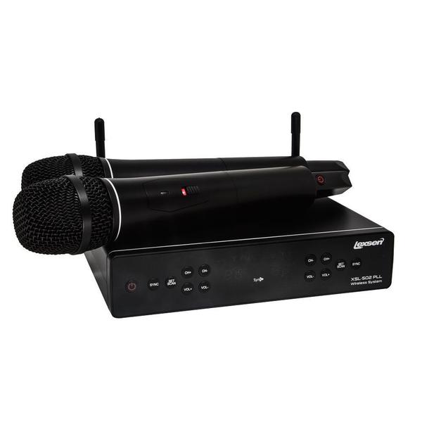 Microfone UHF Multi-frequencia 2 Bastoes XSL 502 PLL Lexsen