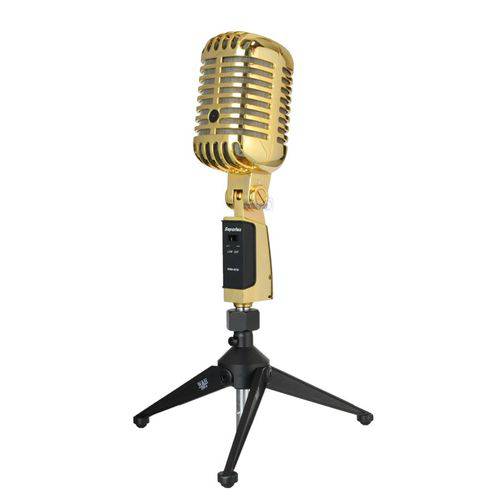 Microfone Vintage Dourado Condensador Superlux Pro-h7e