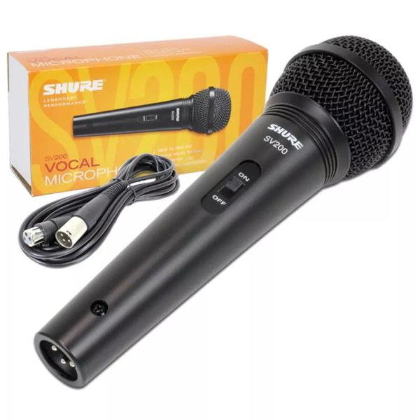 Microfone Vocal de Mão Profissional com Fio Shure SV200