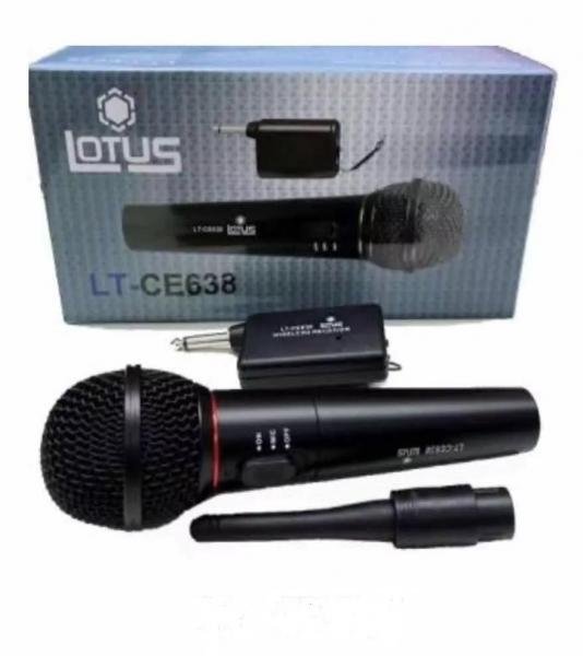 Microfone - Vocal Microphone Com/sem Fio - Lotus - Lt-ce638
