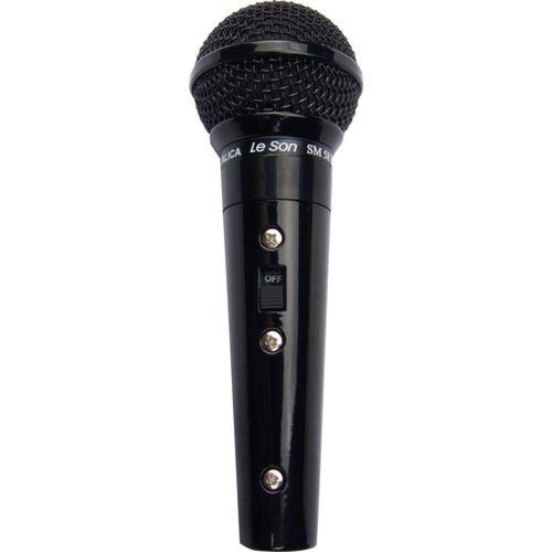 Microfone Vocal Profissional Sm-58 P4 Preto Brilhante Leson