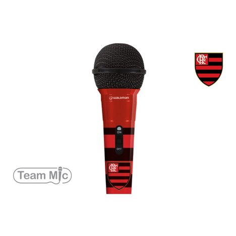 Microfone Waldman Mic-10 com Fio Flamengo