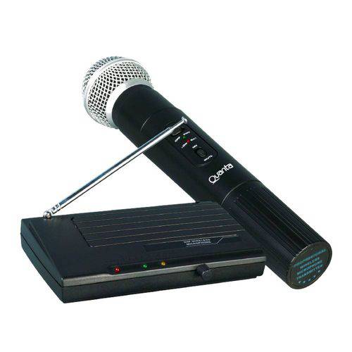 Microfone Wireless Profissional Quanta Qtmic102 2v - Preto