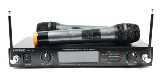 Microfone WVNGR WG-4000 Duplo Sem Fio Top Digital com LCD