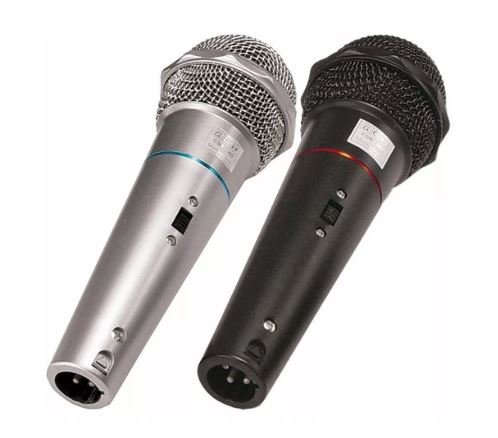 2 Microfones Dinâmico Csr 505 com Fio