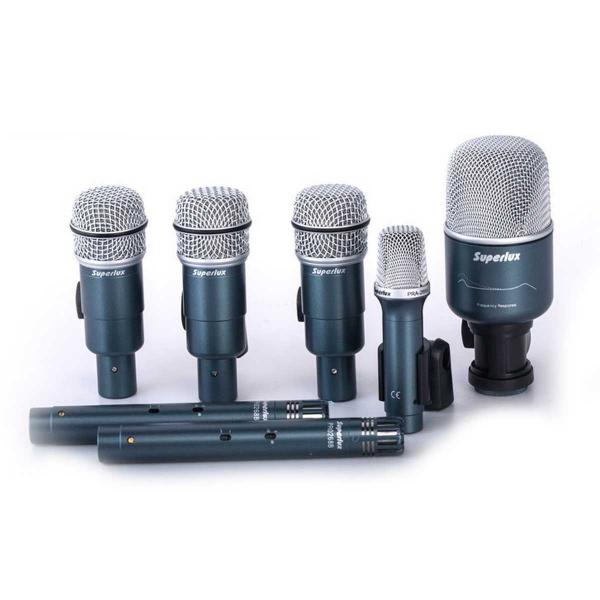 Microfones para Bateria Superlux DrkB5C2 Mkll Giant 7 Unidades