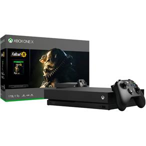 Microsoft - Xbox One X 1Tb Fallout 76 Bundle com 4K Ultra Hd Blu-Ray - Preto-Cyv-00146