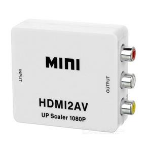 Mini Adaptador Conversor Video Composto 3 Rca Av para Hdmi