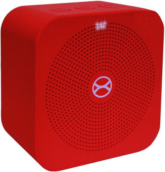 Mini Caixa De Som Bluetooth Portátil Bateria Recarregável 5W Vermelha Pequena Entrada Cartão TF Auxiliar Moderna Atende Ligação Xtrax Pocket