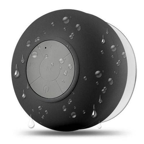 Mini Caixinha de Som Portátil Bluetooth para Chuveiro Prova D'água - Cor Preta