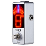 Mini Chromatic Tuner Pedal Efeito Display LED True Bypass para guitarra baixa