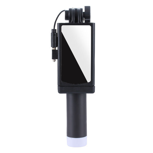Mini extensível inoxidável vara selfie aço com espelho retrovisor para o telefone Android