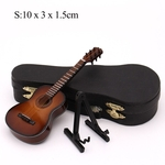 Amyove Lovely gift Mini Guitar Modelo de madeira diminuta Modelo Mini Instrumento Musical