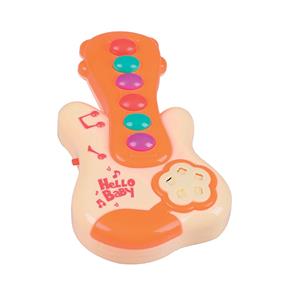 Mini Guitarrinha Musical Para Bebê - Estimule O Desenvolvimento Cor Laranja