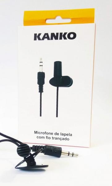 Mini Microfone de Lapela Stereo Profissional P/ Youtubers Kanko - Kenko