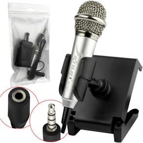 Mini Microfone para Celular Entrada P2 Macho Kp-907 Cinza Kp-907 Knup