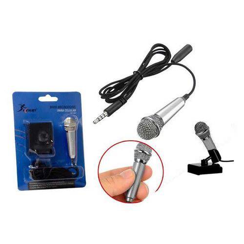 Mini Microfone para Celular Prata KP-907 Knup